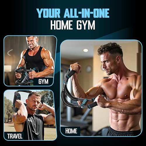 Twister Arm Trainer for Men & Women – Adjustable Chest Expander & Arm Strength Trainer, Home Gym Equipment for Body Workout, Chest Trainer with 2 Springs, Finger Stretcher & Workout Gloves - size: 40/100