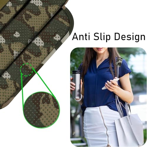 Ultra Thick & Breathable Universal Shoulder Pad Cushion for Bag - Long & Comfort - color: Camouflage Green