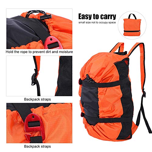 Haofy Climbing Bag Rock Climbing, Tarp, Rock Climbing Rope Kit Bag Folding Shoulder Strap For Outdoor Camping Hiking (Orange)