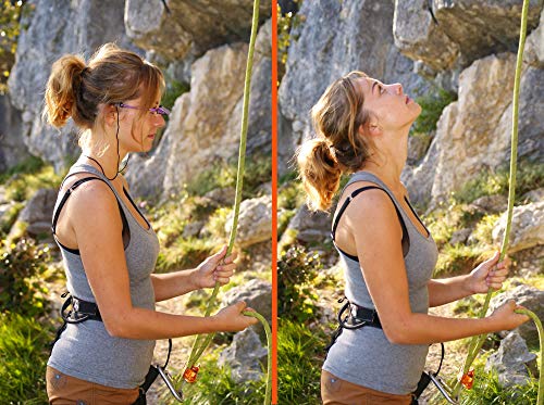 YY Vertical Belay Glasses for Rock Climbing – Upward Vision Prisms for Safe Belaying – Anti Neck Strain – Not for Reading - style: Classic Red