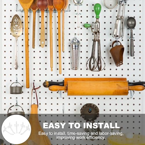50pcs Small Plastic Pegboard Hooks 5cm for Tool Hanging Board, Wall Pegs for Hanging Tools, Garage and Workshop Storage Organizer Accessories
