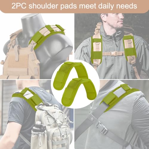ZINZ 2-Pack Universal Shoulder Pad with Ultra Thick Cushion for Bag Luggage Bag Crossbody, Plus Long & Anti-Slip & Breathable,Army Green - color: Army Green