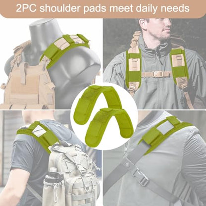 ZINZ 2-Pack Universal Shoulder Pad with Ultra Thick Cushion for Bag Luggage Bag Crossbody, Plus Long & Anti-Slip & Breathable,Army Green - color: Army Green