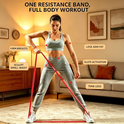 Resistance Bands, 5-Level Pull Up Assistance Bands for Working Out, Elastic Band for Exercise, Muscle Training, Full Body Training - color: 4PCS Red
