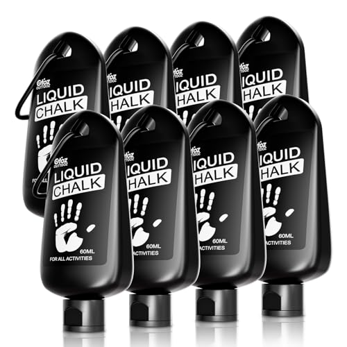 Pro Grade Liquid Chalk 2 oz or 12 oz Mess-Free Gym Chalk for Weightlifting, Gymnastics, Rock Climbing, Dancing, Dries in Seconds - style: 2 oz - 8 Pack
