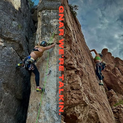 Rock Climbing Chalk Bag | for Outdoor, Gym, & Bouldering | Adjustable Waist Belt, Durable Drawstring Closure, & Zippered Pocket - style: Flat Irons