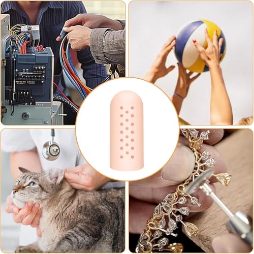 30 Pcs Gel Finger Cots with Air Holes, Silicone Finger Protectors, Finger Sleeves, Wound & Finger Crack Protection Gloves