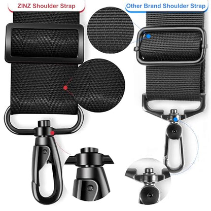 ZINMARK Shoulder Strap 59 inch, Extra-Thick Fixed Cushion Pad and Dual Clasps Universal Replacement Strap for Bags, Camera, Crossbody，Lawn mower -Black Red edge - color: Black Red Edge