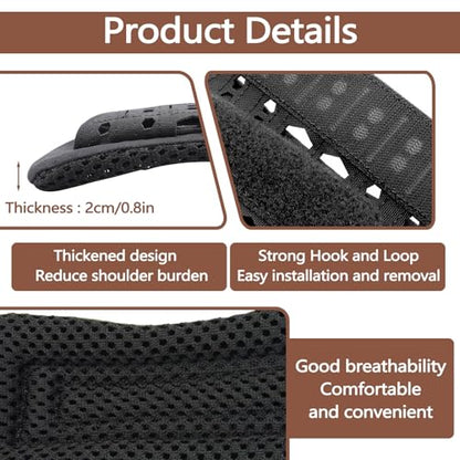 2 Pack Shoulder Strap Pad for Tactical Vest, Breathable Backpack Strap Pads Bag Strap Soft Mesh Cushion Pads for Plate Carrier, Chest Rig, Sling Bag, Duffle Bag - color: Green