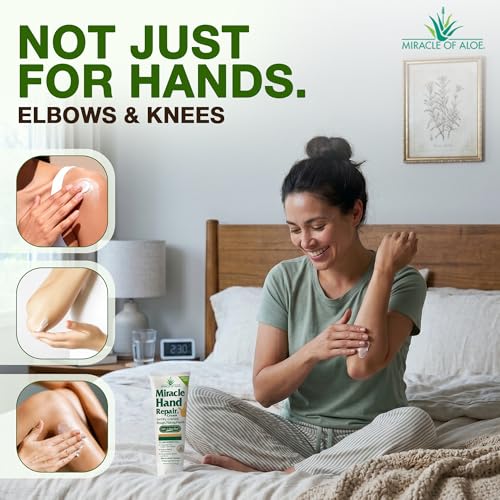 Miracle Repair Hand Cream For Dry Cracked Hands, 8 Oz, 2 Pack, Non Greasy | Cream With 60% Aloe Vera, Hand Moisturizer For Working Hands, Fast Absorbing Lotion For Extremely Dry Skin, Daily Use - size: 8 Ounce (Pack of 2)
