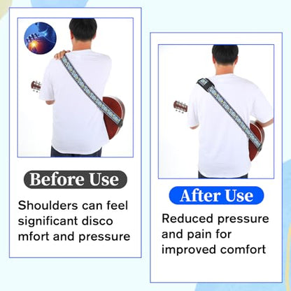Grevosea Shoulder Pad for Bag Strap, Extra Thick Soft Shoulder Strap Pad Removable Backpack Strap Pads for Backpack Duffle Bag Guitar Straps Cushion