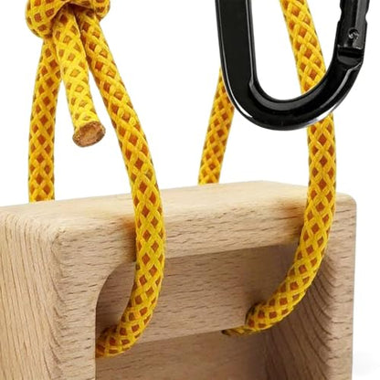 Climbing Hangboard 1 Pair Wooden Pull up Equipment | Fingerboard Climbing for Climbers Tree Hand Playground Enhances Grip Strength Indoor Outdoor Doorway