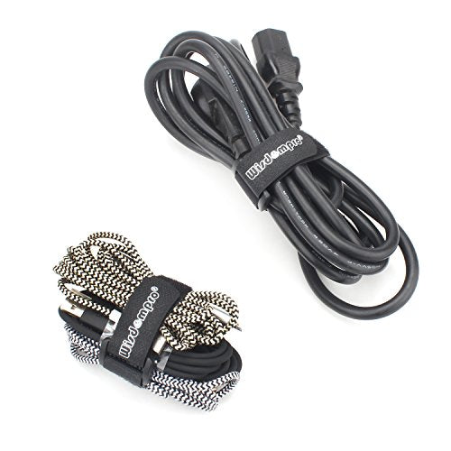Wisdompro 20 Pack 0.8 x 8 In Small Hook and Loop Tie Down Straps Heavy Duty | Durable Nylon, Reusable, Black, Functional Adjustable Fastening Cinch Strap Cable Cord for Home, Office, Workspace, Outdoor - size: 0.8 x 8 Inch, 20 Pack