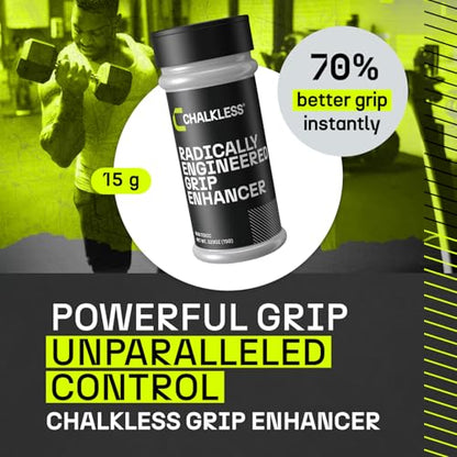 Chalkless Grip Enhancer - Premium Liquid Chalk Alternative & Less Mess Hand Chalk for Weightlifting, Powerlifting, Yoga, Gaming, Climbing, and More, Non-Toxic Long-Lasting & Reliable - style: 15 Gram