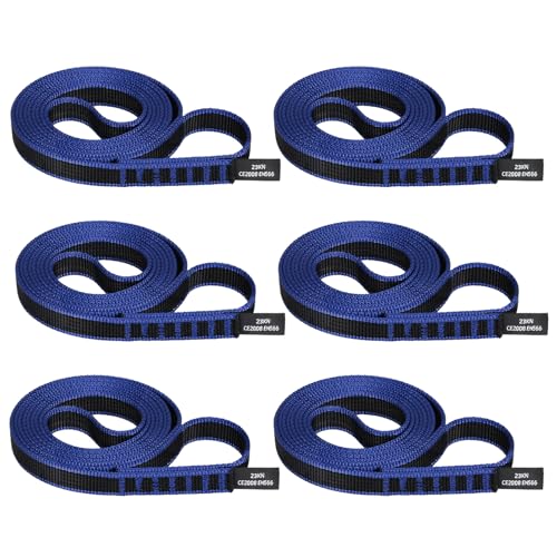 18mm Nylon Climbing Sling Runner 23KN CE2008/EN566 Certified - Webbing Straps for Outdoor Rock Climbing, Rappelling, Swing, Yoga Hammock etc - color: Light blue, size: 120cm/ 48inch |Pack of 6