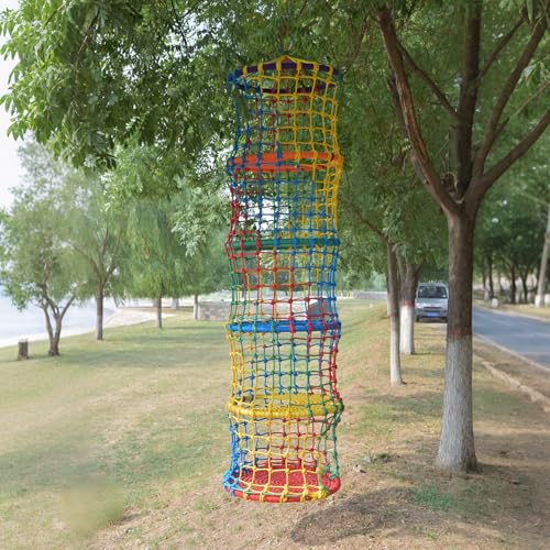 Climbing Rope Ladder for Kids Saucer Tree Swing Sets Rock Climbing Holds for Children Balance and Coordination Training Hanging Ladder for Indoor or Outdoor (5-Tier) - size: 5-tier