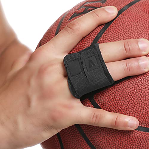 Finger Splint Finger Buddy Wraps Reusable Finger Support Sleeves, Adjustable Elastic Trigger Finger Splints Compression Straightening Mallet Finger Brace for Arthritis Pain, Sport Injuries - M - size: Medium, style: Double