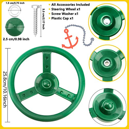 6 Pack Plastic Swingset Ship Wheel Playground Steering Wheel Steering Wheel Toys for Kids Boys Girls Playhouse Treehouse Playground - color: Color Set 3