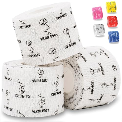 WARM BODY COLD MIND 1.85" Weightlifting Thumb Tape - Hook Grip Tape for Powerlifting, Cross Training, Gym Tape, Workout, Weight Lifting Tape, Athletic Finger Wrap (White 3 Rolls) - color: 3 Rolls White