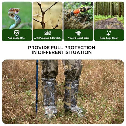 Snake Gaiters Chaps, Durable Lower Legs Anti-Snake Bite Guards - color: Camo