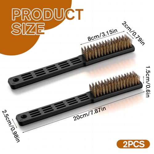 2 Pack Bowling Shoe Brush, Heavy Duty Copper Wire Boot Brushs, Bowling Brush for Shoes, Remove Dirt and Gravel to Improve Shoe Performance