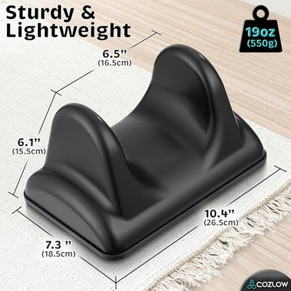 COZLOW Psoas Release Massage Tool for Back & Hip Flexor Muscle Pain Relief | Cozlow Psoas trigger point massager, back stretcher for deep tissue myofascial release, anti-slip base, detailed instructions - color: Black - Style a