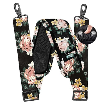 ZINZ 79 inch Shoulder Strap, Extra-thick Fixed Cushion Pad and Dual Clasps Universal Replacement Strap with Metal Swivel Hooks for Laptop Bags, Luggage Bags, Camera, Crossbody (200cm,Dark Rose) - color: Dark Rose