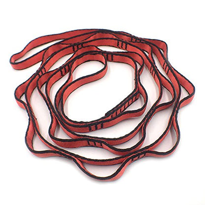 KIKIGOAL 2pcs Safety Daisy Chains Strong Climbing Strap Adjustable Nylon Strap Rope Yoga Pilates Stretching Straps - color: Red, size: 180cm x 1.5cm