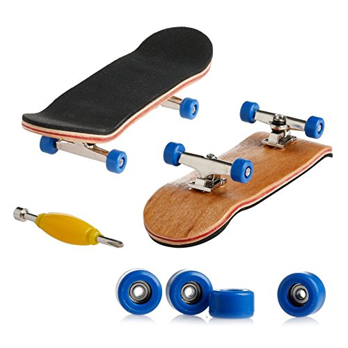 Mini Maple Wooden Pro Fingerboards, Finger Skateboard Toy Set-1 Pack (Deep Blue) - color: Deep Blue