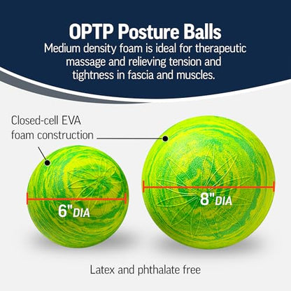 OPTP Posture Ball – Foam Mobility and Massage Ball, Green, 6" - size: 6-Inch