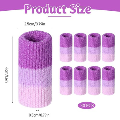 30PCS Crochet Finger Guard, Compression Crochet Finger Sleeves, Elastic Knitting Finger Protector, Breathable Protectors Thumb Splint Brace for Writing, Arthritis Pain Relief, Basketball Sport