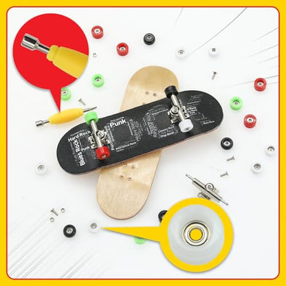 7 Pieces POM White Fingerboard-Wheels Size 7.3mm*4.5mm Tool Set with 1 Screwdrivers 2 Alloy axles - color: White