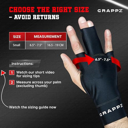 Grappz Middle Finger Brace Compression Gloves, Splint Alternative, Unisex S | Athletic Buddy Tape, Finger Sleeve & Brace, Arthritis Pain Relief & Joint Stabilizer for All Sports - size: Small, style: Middle Finger