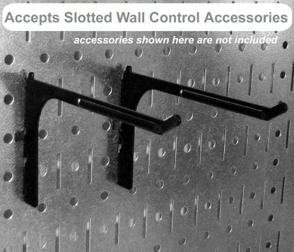Wall Control 30-WRK-400GB Standard Workbench Metal Pegboard Tool Organizer,Gray/Black - color: Gray/Black