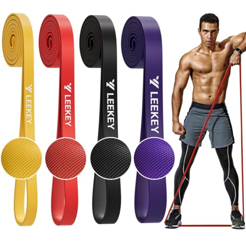 LEEKEY Pull Up Assistance Bands,Muit Levels Resistance Bands for Senior/Adults,Exercise Bands with Door Anchor, Strength Bands for Fitness Training, Physical Therapy,Home Gym Workouts - color: 5-85LBS COLOR