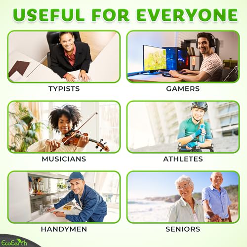 EcoEarth Finger & Hand Massager for Deep Tissue Comfort - Acupressure Massage Rollers for Arthritis, Carpal Tunnel, Stress & Pain Relief - Dual Sided Massage Therapy for Hands, Palm & Wrist
