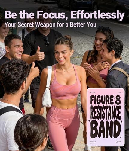 Upgraded Figure 8 Resistance Bands for Women with User Manual | High-Density Silicone .Gift-Ready Packaging . Beginner Workout Guide .Solid Comfort Handles .User Manual Included