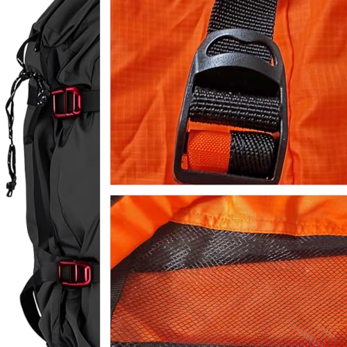 Rock Climbing Rope Bag, Large Capacity Folding Rope Storage Backpack with Ground Sheet, Adjustable Straps Outdoor Climbing Gears Black - color: 2-black