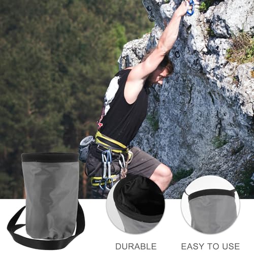 SUPVOX Wear-Resistant Outdoor Use Chalk Bag for Climbing Enthusiasts, Portable Chalk Powder Bag with Large Capacity and Scratch-Resistant Oxford Fabric for Camping and Rock Climbing