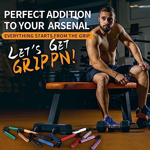 Grip Strength Trainer Set, 6 Pack, 50-350LB, Wrist Forearm Strengthener, Metal No Slip, Hand Grip Gripper Strengthener for Strength Training and Exercise, Hand Workout Squeezer Grip Strength - color: Red,200lb