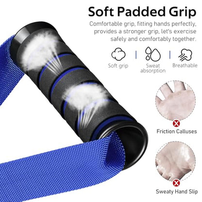 Exercise Handles, Cable Machine Handles for Gym Cable Attachments Training | 2 Pack Heavy Duty Handle with Non Slip Grip for Cable Machines, Pull Down Workouts, Resistance Bands and Home Gym Equipment - color: Blue