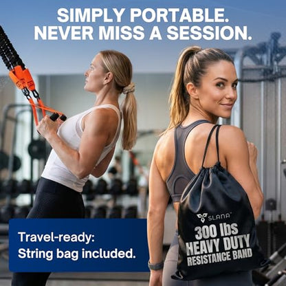 Pull Up Assistance Bands, Heavy Duty 300 lb Pull Up Bands Assistance Bands, 4 Adjustable Resistance Bands, Padded Handles, Foam Foot Cradle, Anchor Strap for Chin Ups, Dips & Strength Training - color: Orange