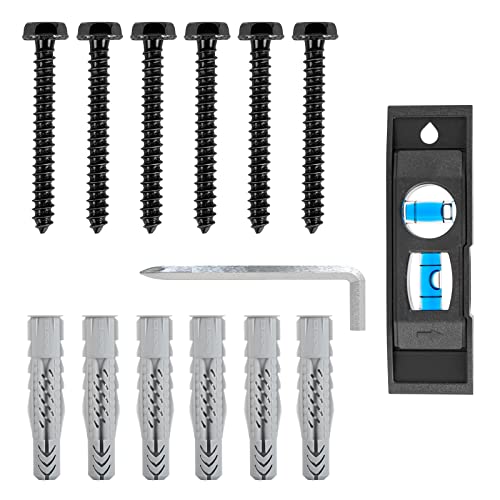 Mounting Dream Lag Bolt Kit for TV Mount Comes with M8 Lag Bolt for Wood Stud, Fischer Anchors for Concrete Wall, Includes Allen Key and Bubble Level