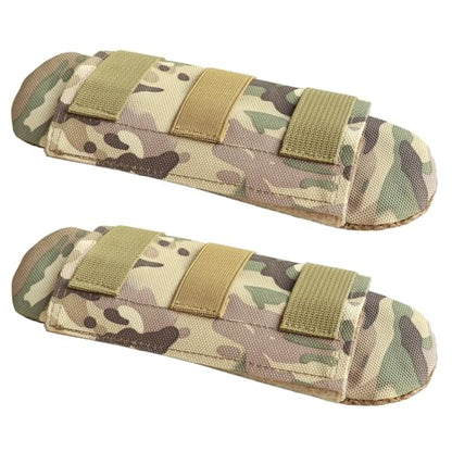 Shoulder Strap Pad for Optimal Weight Distribution, Plate Carrier Shoulder Pads with Velcro, Backpack Strap Pads, Shoulder Strap Cushion for Tactical and Weighted Vests, Body Armor, Waist Belts - color: Camo