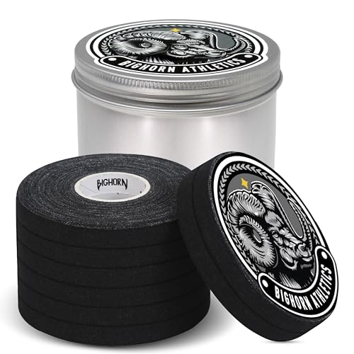 Bighorn Athletics Finger Tape with Tin Case | 8 Rolls for Superior Finger Support, Injury Protection, and Joint Stability | Ideal for Jiu-Jitsu, Climbers, & Athletic Trainers (0.3-Inch, Black) - color: Black, size: 0.3-Inch