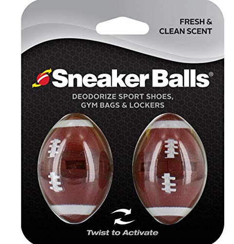 Sneaker Balls Odor-Fighting Shoe Fresheners, Eliminates Unpleasant Smells, Perfect For Sneakers, Gym Bags, Gear Bags, Drawers, Lockers, And More!, Football, 2 Pack - color: Football (Fresh & Clean), style: 2 Pack