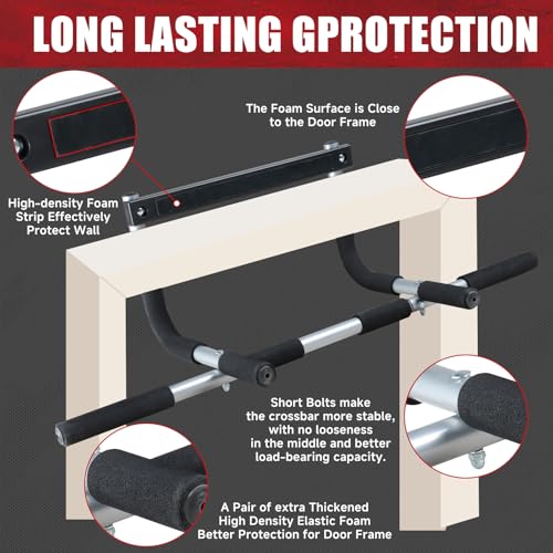 leikefitness Pull-Up Bar For Door Frame Adjustable Portable Upper Body Fitness Workout For Home Gyms