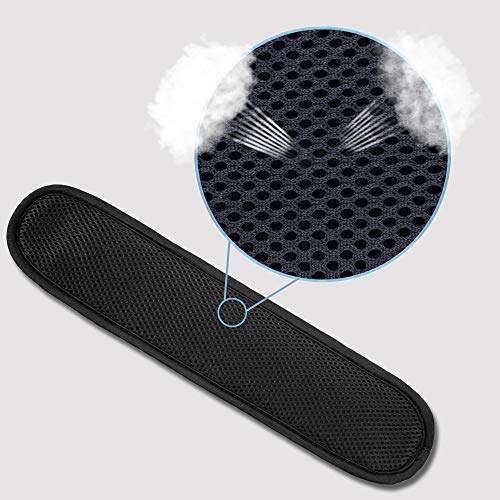 Ultra Thick & Breathable Universal Shoulder Pad Cushion for Bag - Long & Comfort - color: Black