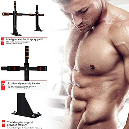 Wall Mounted Pull Up Bar for Indoor Workout,Multifunctional Chin Up Bar Fitness Bar with 3 Holding Positions,Space Saving