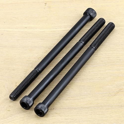 5/16-18 x 5" Socket Head Cap Screws Bolts, 12.9 Grade Alloy Steel, Black Oxide Finish, Allen Hex Drive, Partial Thread, 6 PCS - size: 5/16-18 x 5"